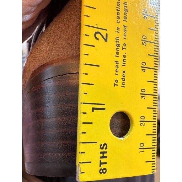 Steve Madden Womens Patzee Boot Size 7 Brown Suede‎ Fringe Bootie Low Block Heel - Picture 14 of 14